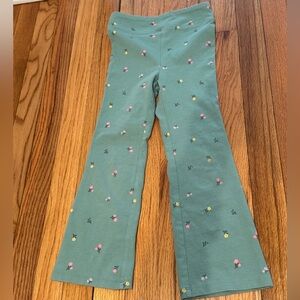 Crewcuts light Green pink Floral girls 6x Leggings 6-7